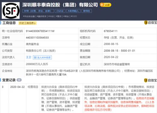 順豐泰森控股集團(tuán)業(yè)務(wù)版圖再拓展，新增信息技術(shù)咨詢與系統(tǒng)集成服務(wù)